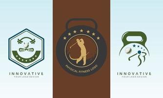 golfset van logo-ontwerpidee vector