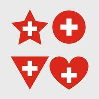 Zwitserland vlag vector icoon