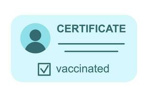 vaccinatie certificaat vector icoon.