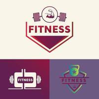 set van fitness vector logo-ontwerp