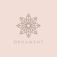 bloem ornament voor sieraden ontwerp schoonheid salon en spa logo vector illustratie
