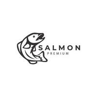 Zalm vis mascotte logo vector icoon symbool illustratie ontwerp