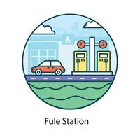 tankstation ontwerp vector