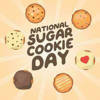 nationaal koekje dag ontwerp sjabloon voor viering. koekje vector ontwerp. vlak koekje vector illustratie.