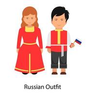 Russische jurk ter aanduiding van vector
