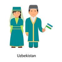 Oezbekistan onderdanen casual vector