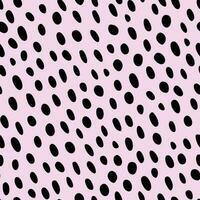 naadloos patroon abstract zwart vlekken Aan een roze achtergrond vector