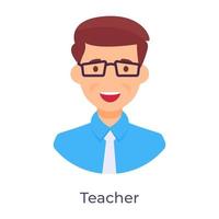 leraar die een bril draagt vector