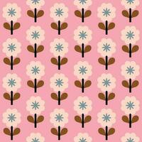 mooi bloemen patroon in retro stijl. elegant naadloos structuur met herhalende bloemen. abstract bloemen veld- achtergrond vector