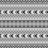 naadloos abstract etnisch patroon ontwerp. tribal aztec meetkundig illustratie. zwart en wit kleuren. ontwerp voor textiel, kleding stof, kleding, gordijn, tapijt, ornament, behang, achtergrond, papier. vector