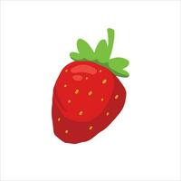 aardbei fruit cartoon vectorillustratie vector