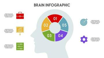 vector menselijk hoofd en andere elementen voor infographics