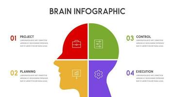 vector menselijk hoofd en andere elementen voor infographics