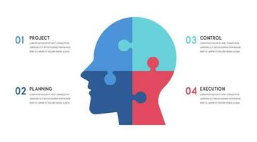 vector menselijk hoofd en andere elementen voor infographics