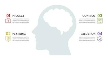 vector menselijk hoofd en andere elementen voor infographics