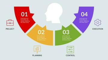 vector menselijk hoofd en andere elementen voor infographics