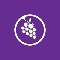 modern fruit druif logo sjabloon vector