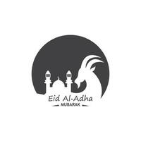 eid al adha mubarak logo vector illustratie