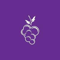 modern fruit druif logo sjabloon vector