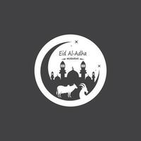 eid al adha mubarak logo vector illustratie