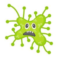 microbe gezichtsuitdrukking vector