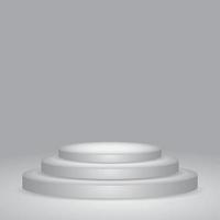 3D-vector zilveren podium vector