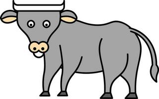 buffel icoon in grijs kleur. vector