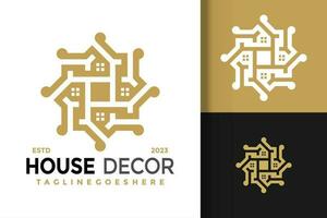 huis decoratief logo vector icoon illustratie