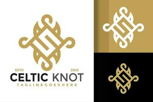 brief s keltisch knoop initialen monogram logo vector icoon illustratie