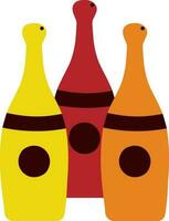 vlak stijl bowling pin. vector