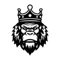 hand- getrokken gorilla logo ontwerp, belichamen de essence van de wild. met haar opvallend aanwezigheid, het symboliseert leiderschap, intelligentie, en de ongetemd geest van de dier koninkrijk. vector