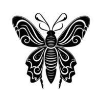 hand- getrokken insect tribal tatoeëren illustratie met ingewikkeld details en stoutmoedig lijnen. perfect voor die wie omhelzing de schoonheid van natuur en symboliek. vector