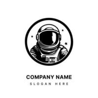 ontbranden uw merk reis met onze boeiend astronaut illustratie logo. vastleggen de essence van ambitie, ontdekking, en grenzeloos mogelijkheden vector