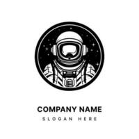 onderzoeken nieuw grenzen met onze astronaut geïnspireerd logo ontwerp. vetgedrukt, futuristisch, en klaar naar lancering uw merk in ruimte. vector