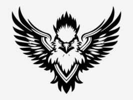 bevallig adelaar logo ontwerp illustratie symboliseert elegantie en precisie. geschikt voor luxe, mode, en dieren in het wild behoud merken. tijdloos en verfijnd. vector