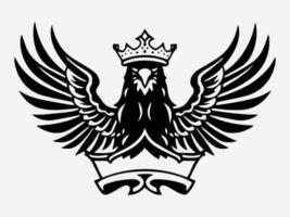 majestueus adelaar logo ontwerp illustratie vastleggen sterkte en vrijheid. perfect voor sport, luchtvaart, en patriottisch merken. opvallend en impactvol. vector