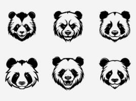 charmant hand- getrokken panda logo ontwerp illustratie, presentatie van de speels en aanbiddelijk natuur van deze geliefde beer vector