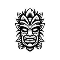 houten tiki masker hand- getrokken illustratie vector