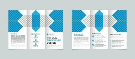 professioneel zakelijke modern minimaal bedrijf drievoud brochure ontwerp sjabloon vrij vector