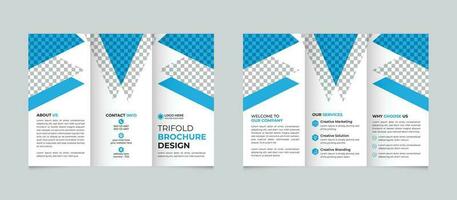 professioneel zakelijke modern minimaal bedrijf drievoud brochure ontwerp sjabloon vrij vector