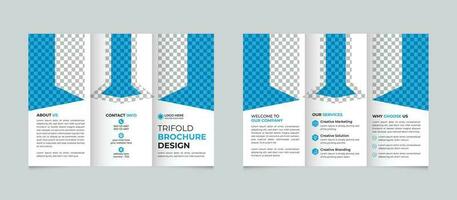 professioneel modern bedrijf drievoud brochure ontwerp sjabloon voor uw bedrijf vrij vector