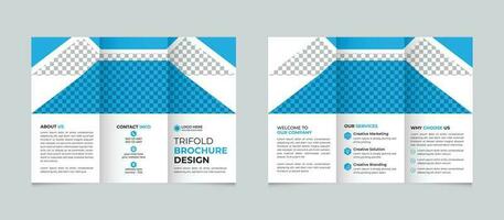 creatief zakelijke modern minimaal bedrijf drievoud brochure ontwerp sjabloon vrij vector