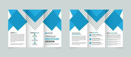 professioneel modern minimaal bedrijf drievoud brochure ontwerp sjabloon vrij vector