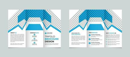 professioneel zakelijke creatief modern bedrijf drievoud brochure ontwerp sjabloon vrij vector