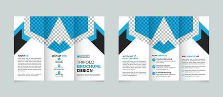 creatief modern minimaal bedrijf drievoud brochure ontwerp sjabloon vrij vector