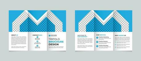 professioneel creatief zakelijke modern minimaal bedrijf drievoud brochure ontwerp sjabloon vrij vector