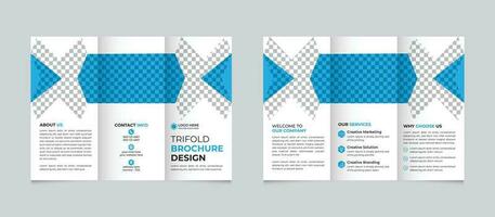 professioneel modern minimaal bedrijf drievoud brochure ontwerp sjabloon vrij vector