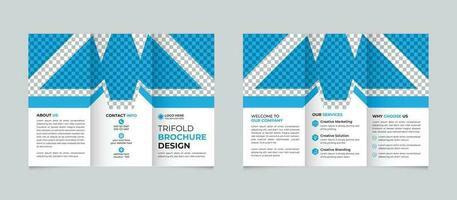 zakelijke creatief modern abstract bedrijf drievoud brochure ontwerp sjabloon vrij vector