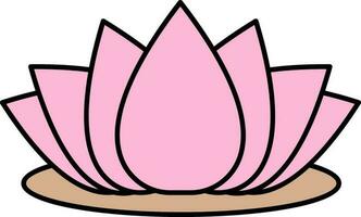 roze lotus bloem icoon Aan wit achtergrond. vector