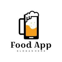 online voedsel logo ontwerpen vector, mobiel voedsel logo sjabloon ontwerpen vector